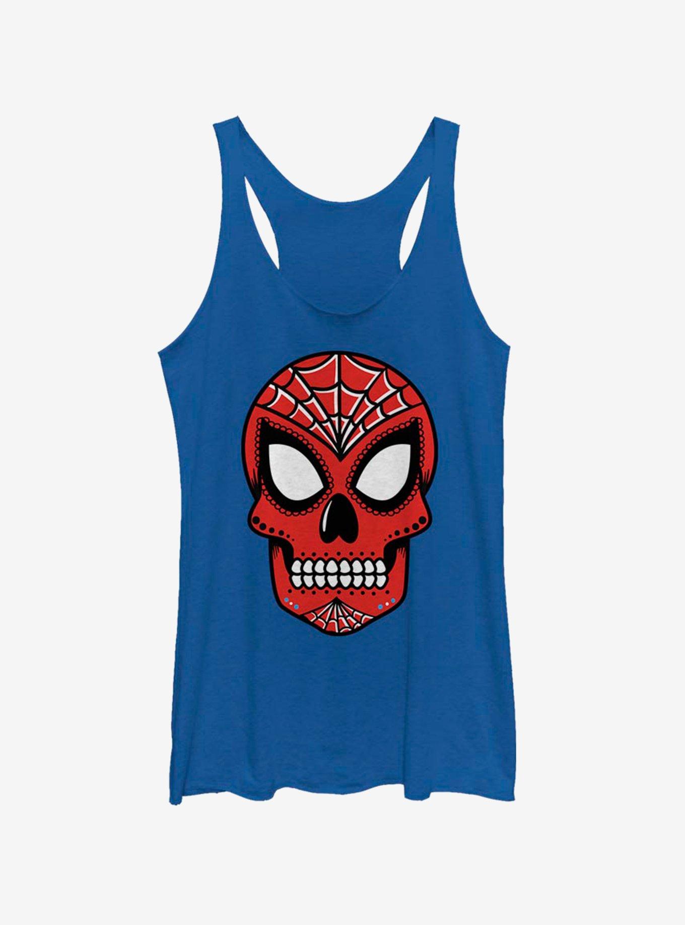 Marvel Spider-Man Sugar Skull Girls Tank, ROY HTR, hi-res