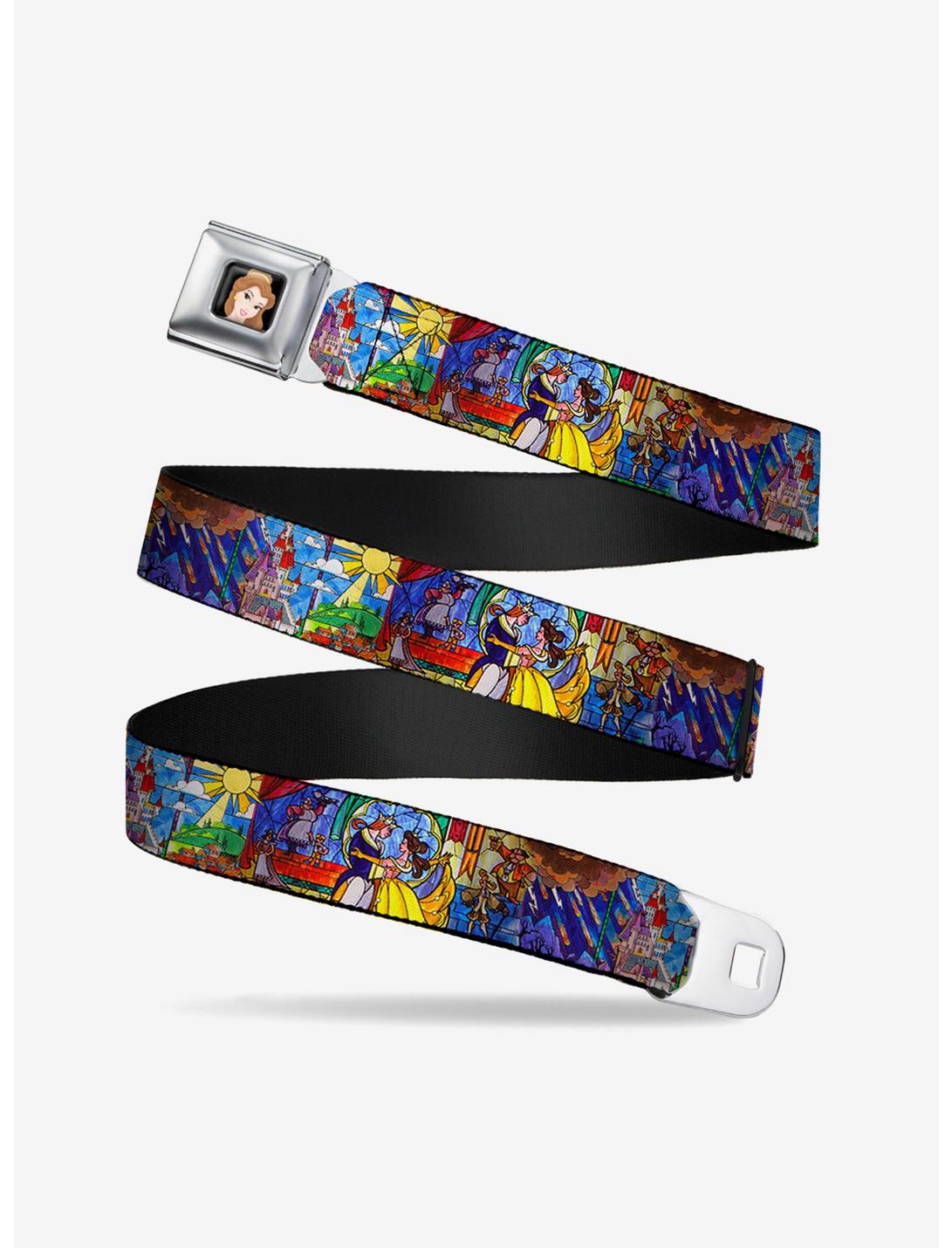 Disney Beauty And The Beast Stained Glass Scenes Seatbelt Belt, , hi-res