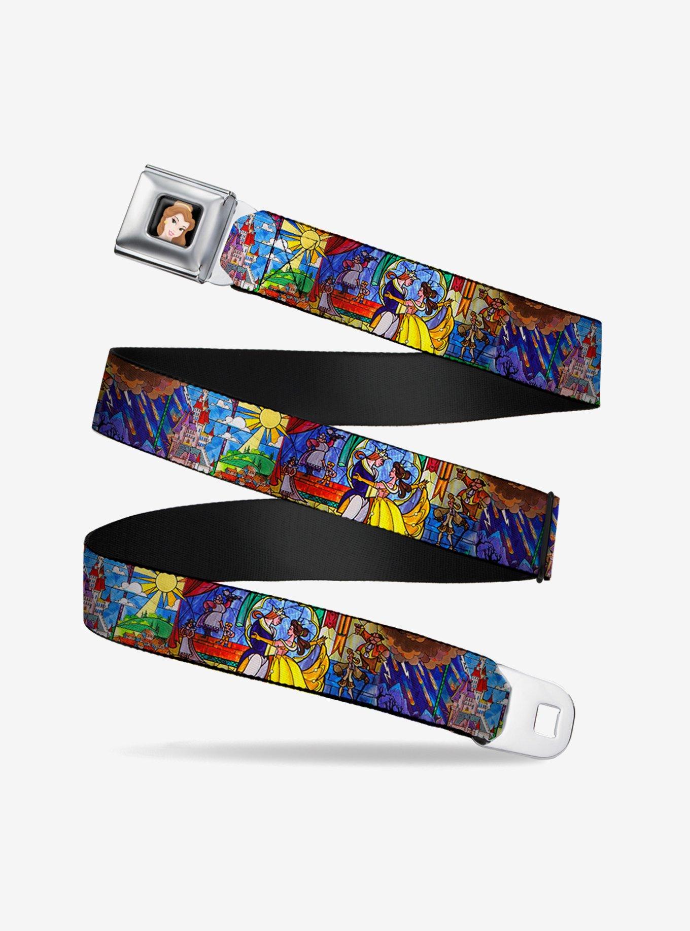 Disney Beauty And The Beast Stained Glass Scenes Seatbelt Belt, , hi-res