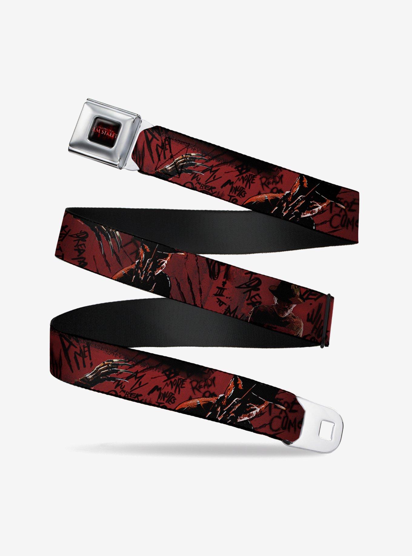 A Nightmare On Elm Street Freddy Quotes Scrawls Hand Scratching Seatbelt Belt, , hi-res