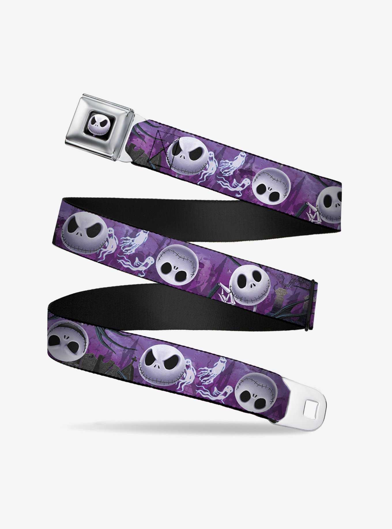 The Nightmare Before Christmas Jack Expressions Ghosts In Cemetery Seatbelt Belt, , hi-res