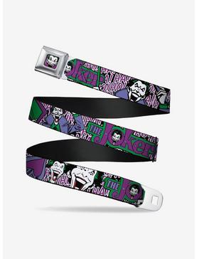 DC Comics Joker Face Logo Spades Seatbelt Belt, , hi-res