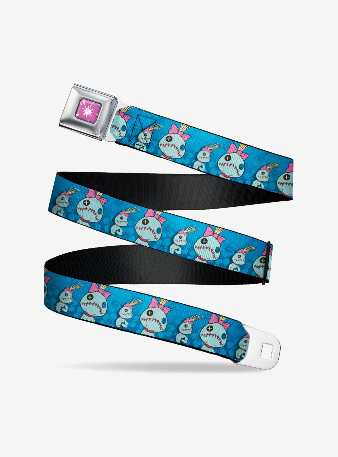 Disney Lilo & Stitch Scrump Poses Hibiscus Flowers Seatbelt Belt, , hi-res