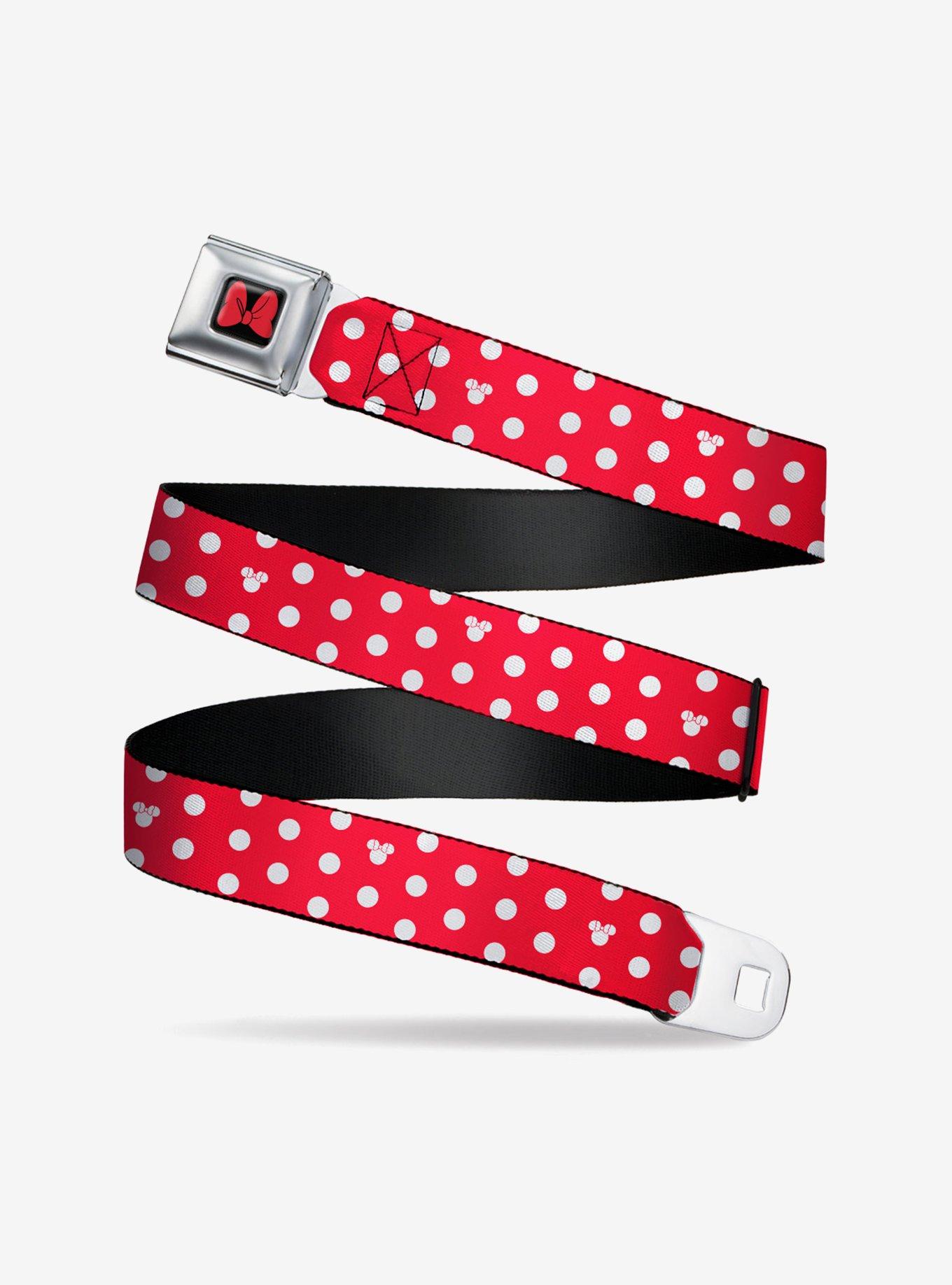 Disney Minnie Mouse Polka Dot Mini Silhouette Seatbelt Belt, , hi-res