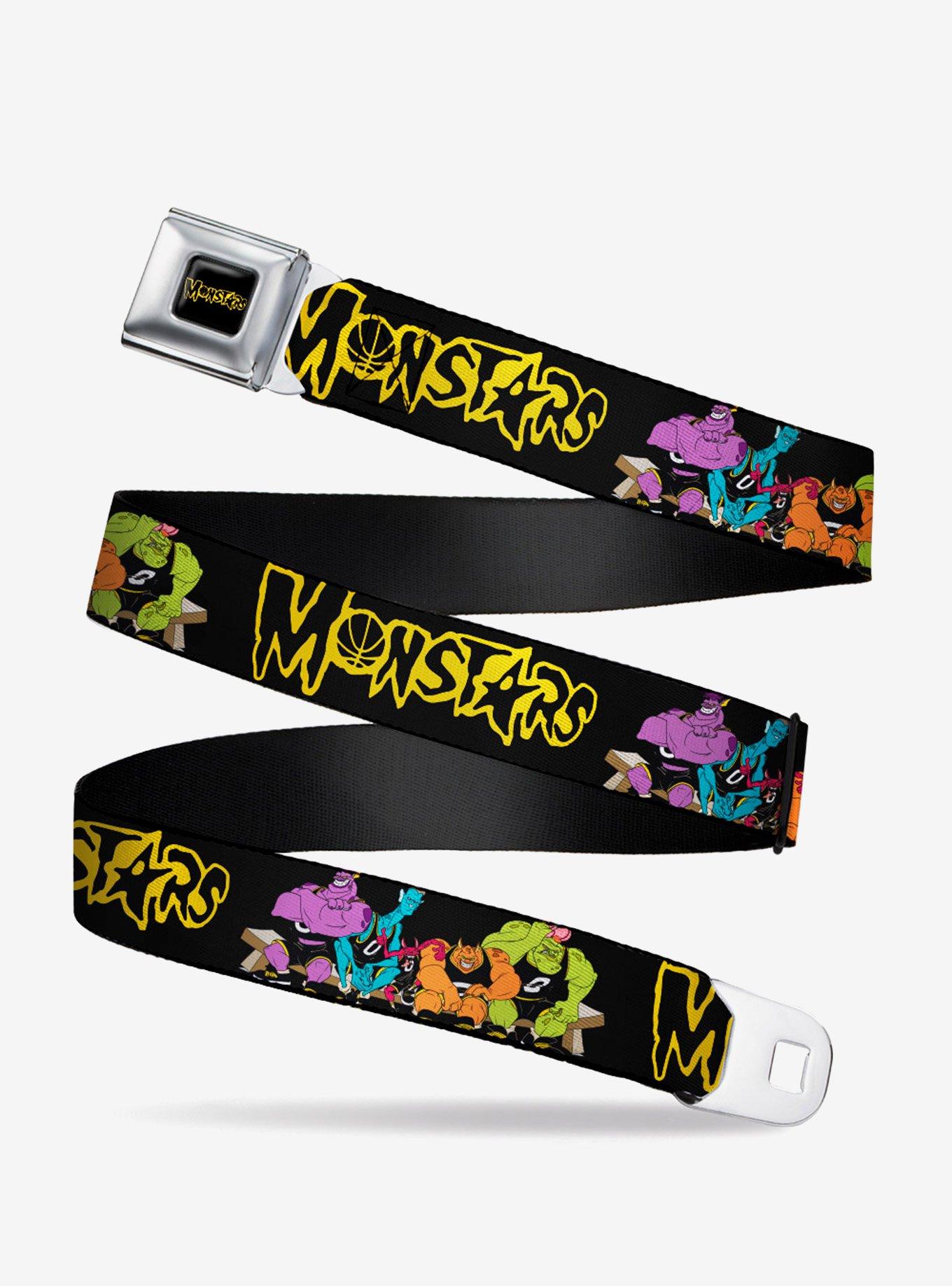 Space Jam Monstars Logo Character Group Pose Seatbelt Belt, , hi-res