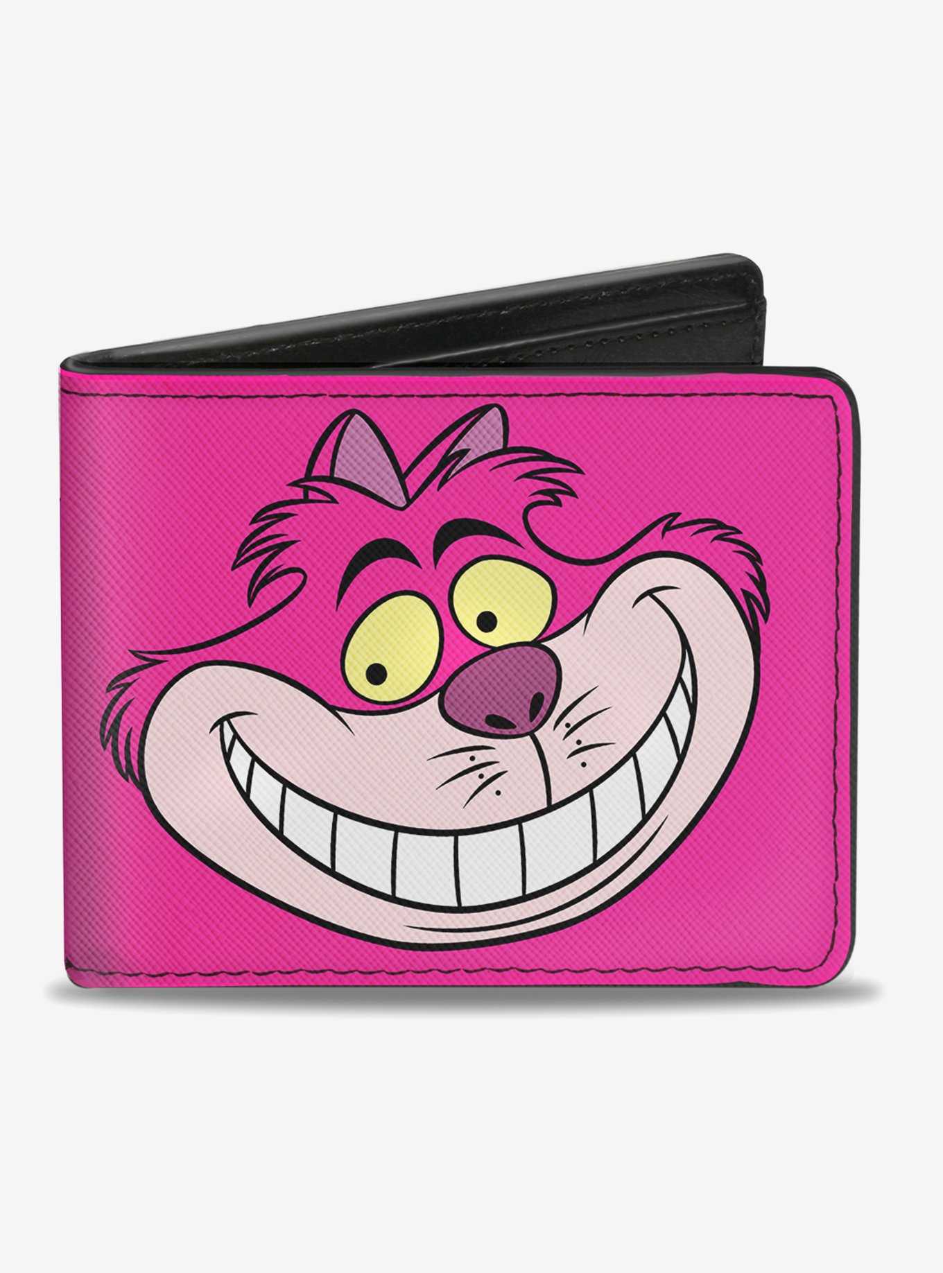 Disney Alice In Wonderland Chelshire Cat Face and Stripes Bi-Fold Wallet, , hi-res