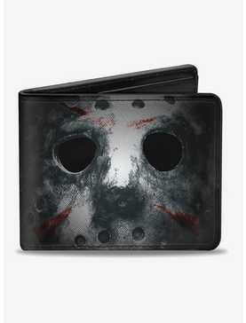 Friday The 13th Jason Mask Close Up Bi-Fold Wallet, , hi-res