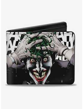 DC Comics Joker Head Hahaha Bi-Fold Wallet, , hi-res
