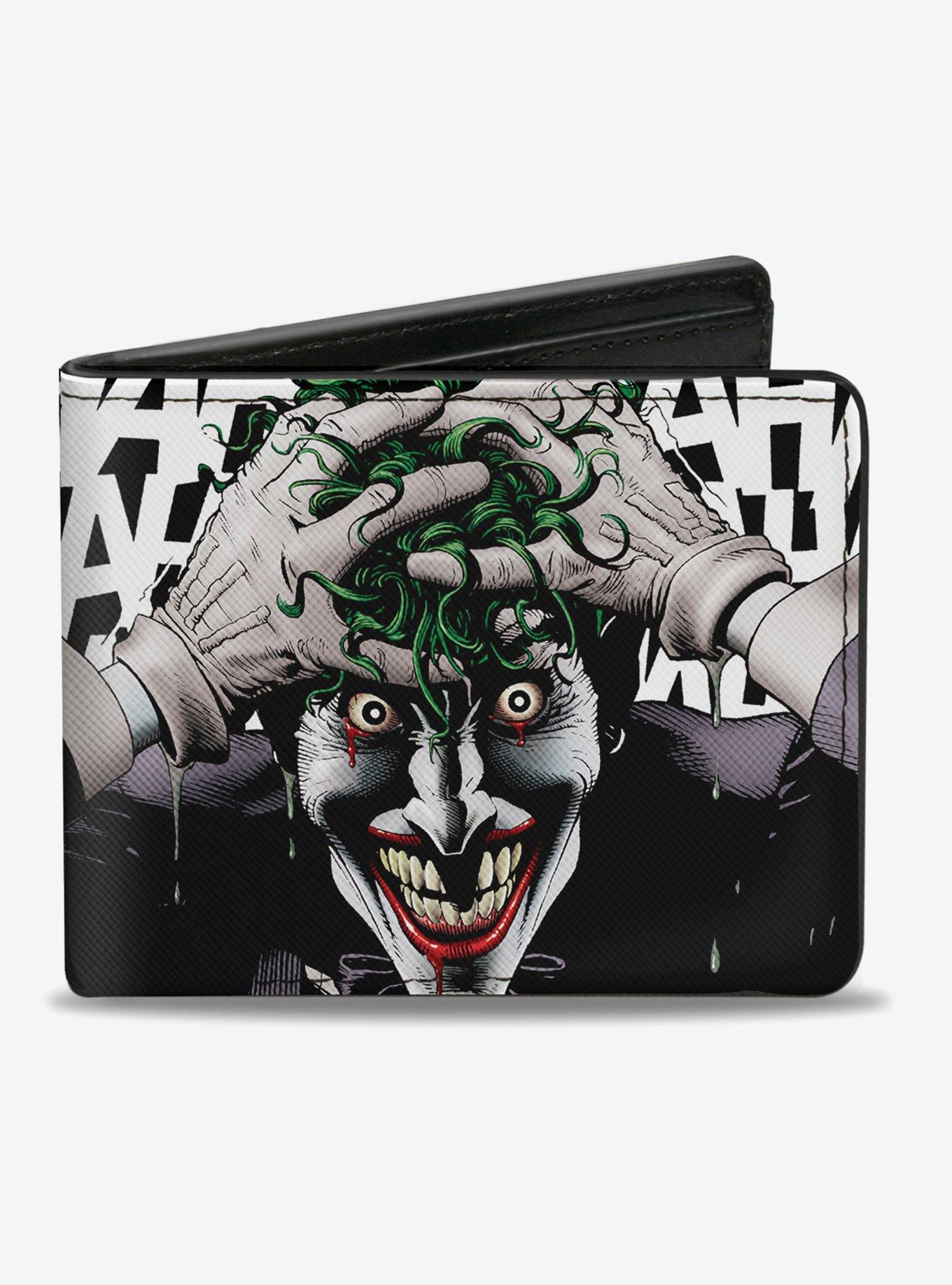 Bi-Fold Wallet - Batman Vs Joker Graffiti Collage White Grays