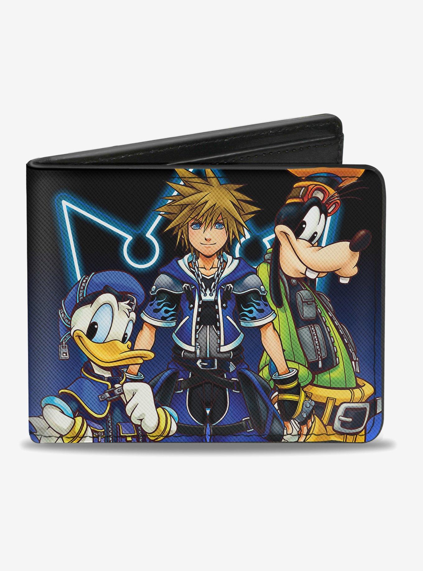 Disney Kingdom Hearts II Donald Wisdom Form Sora And Goofy Bi-Fold Wallet, , hi-res