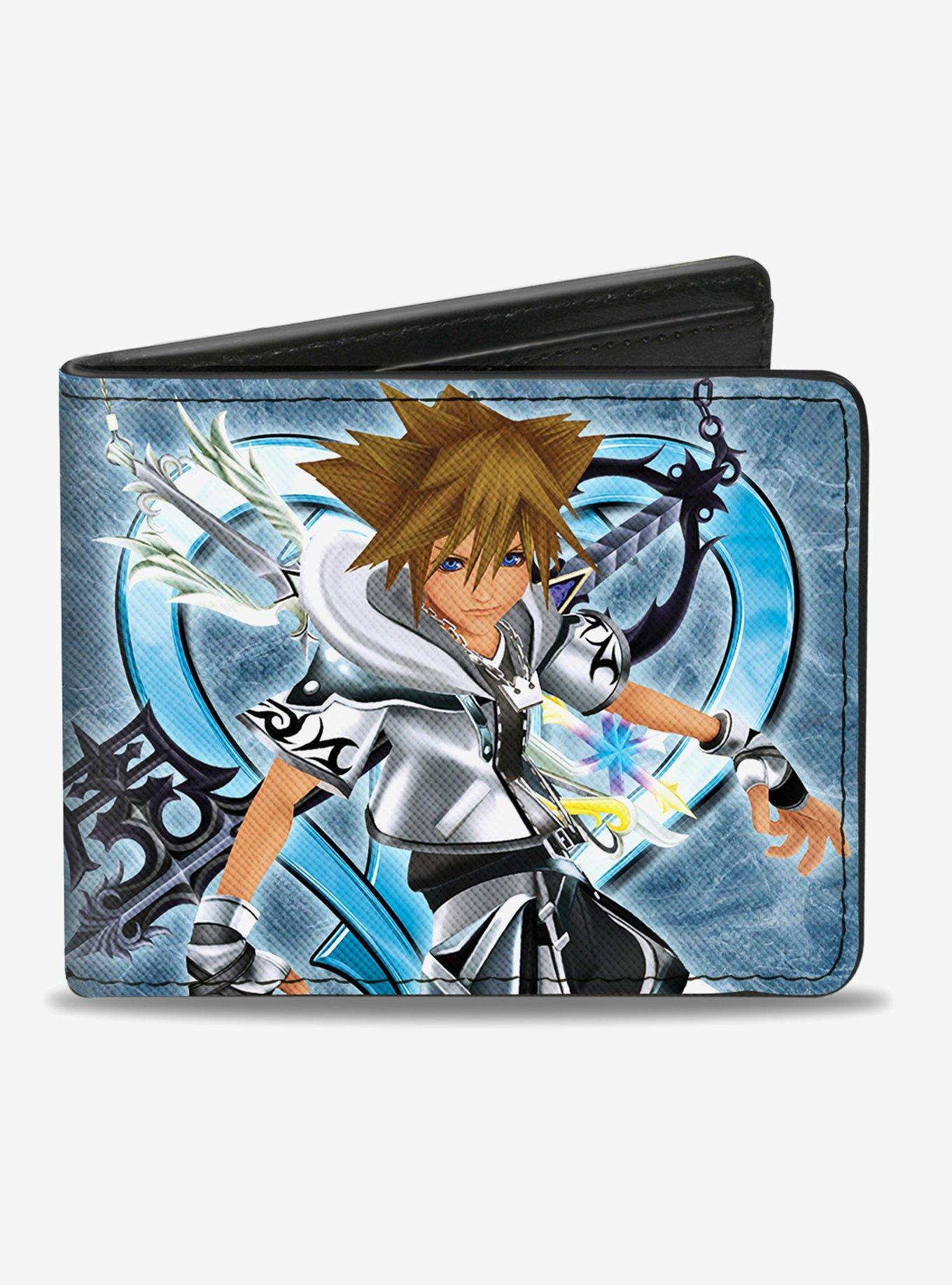 Disney Kingdom Hearts II Final Form Sora Pose Logo Keyblades Bi-Fold Wallet, , hi-res