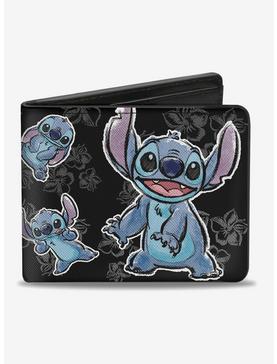 Plus Size Disney Lilo & Stitch Hibiscus Stitch Sketch Bi-Fold Wallet, , hi-res