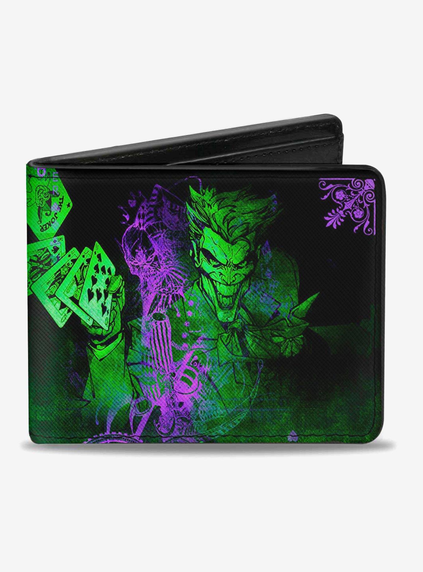 DC Comics Joker Card Flipping Poses Bi-Fold Wallet, , hi-res