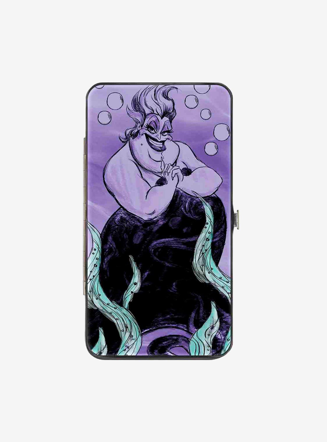 Disney The Little Mermaid Ursula Smiling Sketch Kelp Hinged Wallet, , hi-res