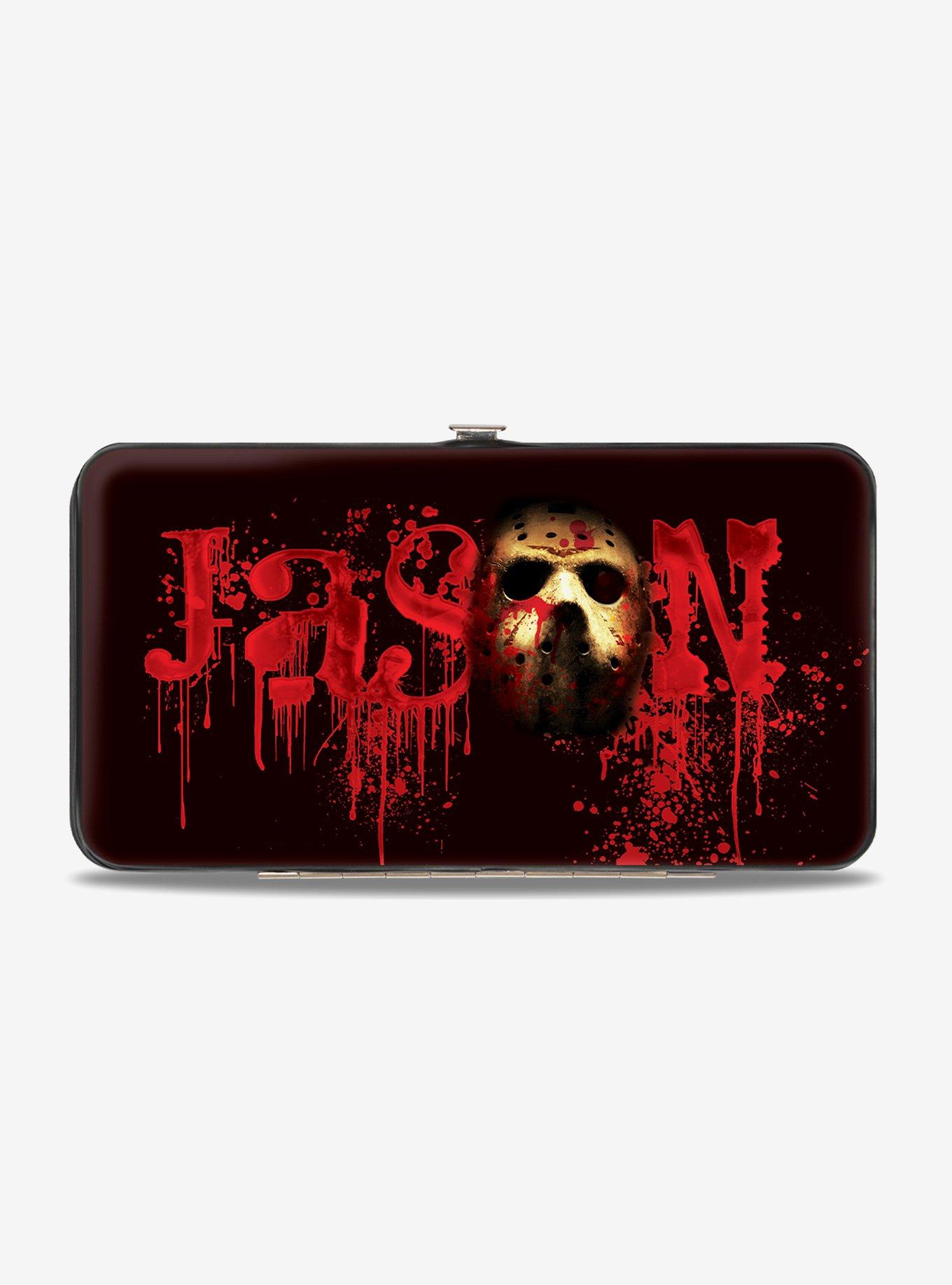 Friday The 13th Jason Mask Splatter Walking Pose Hinged Wallet, , hi-res