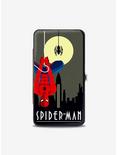 Marvel Spider-Man Art Deco Full Moon Spider-Man Skyline Hinged Wallet, , hi-res