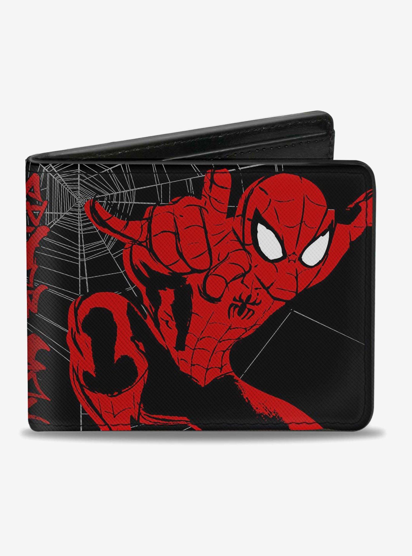 Marvel Spider-Man Grafitti Poses Spiderweb Sketch Bi-Fold Wallet