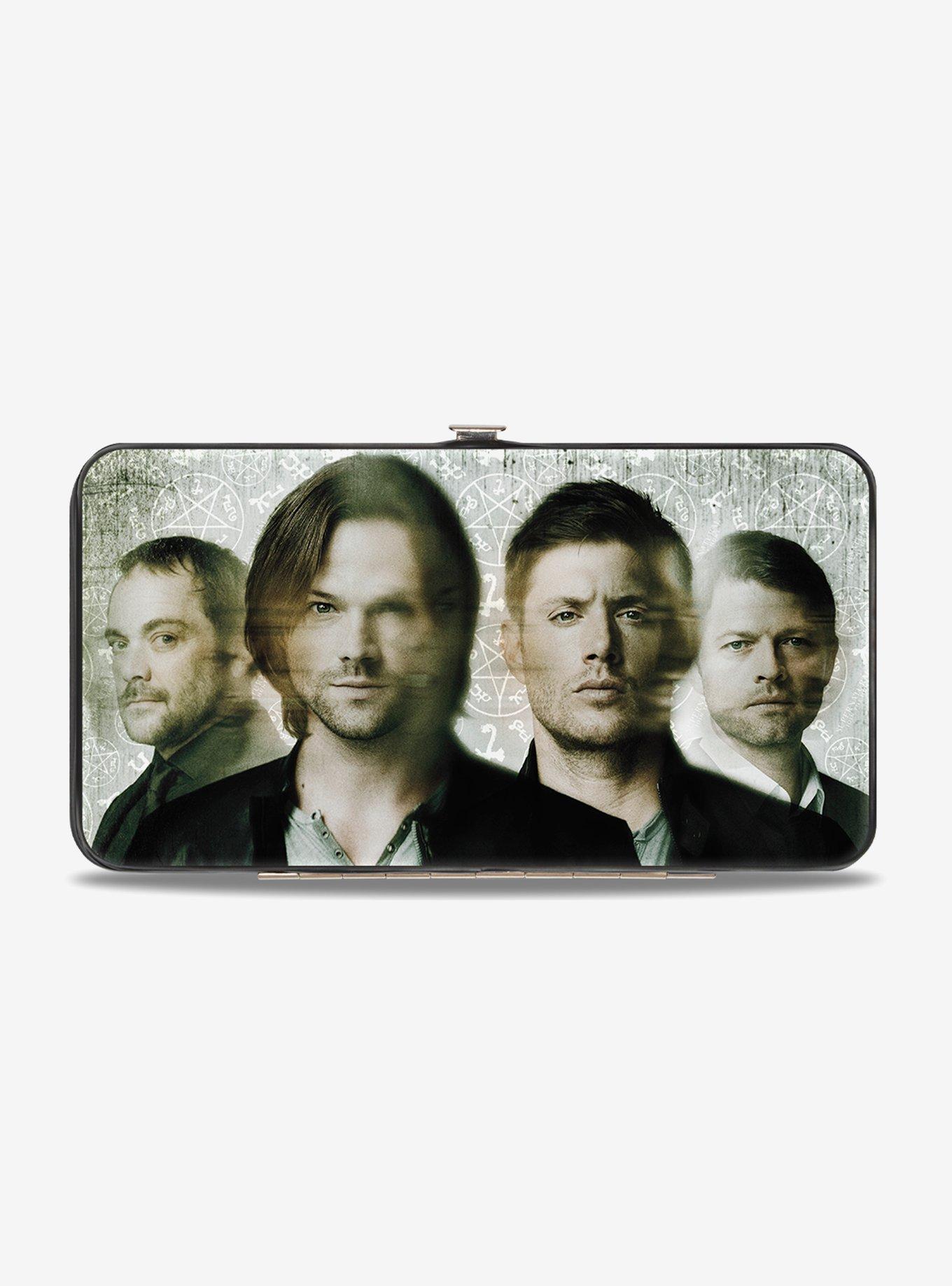 Supernatural Four Character Face Blur Symbols Logo Hinged Wallet, , hi-res