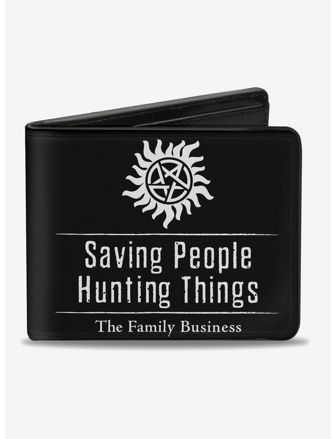 Supernatural Winchester Logo Saving People Hunting Things Bi-Fold Wallet, , hi-res