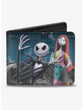 The Nightmare Before Christmas Four Character Group Cemetery Scene Bi-Fold Wallet, , hi-res
