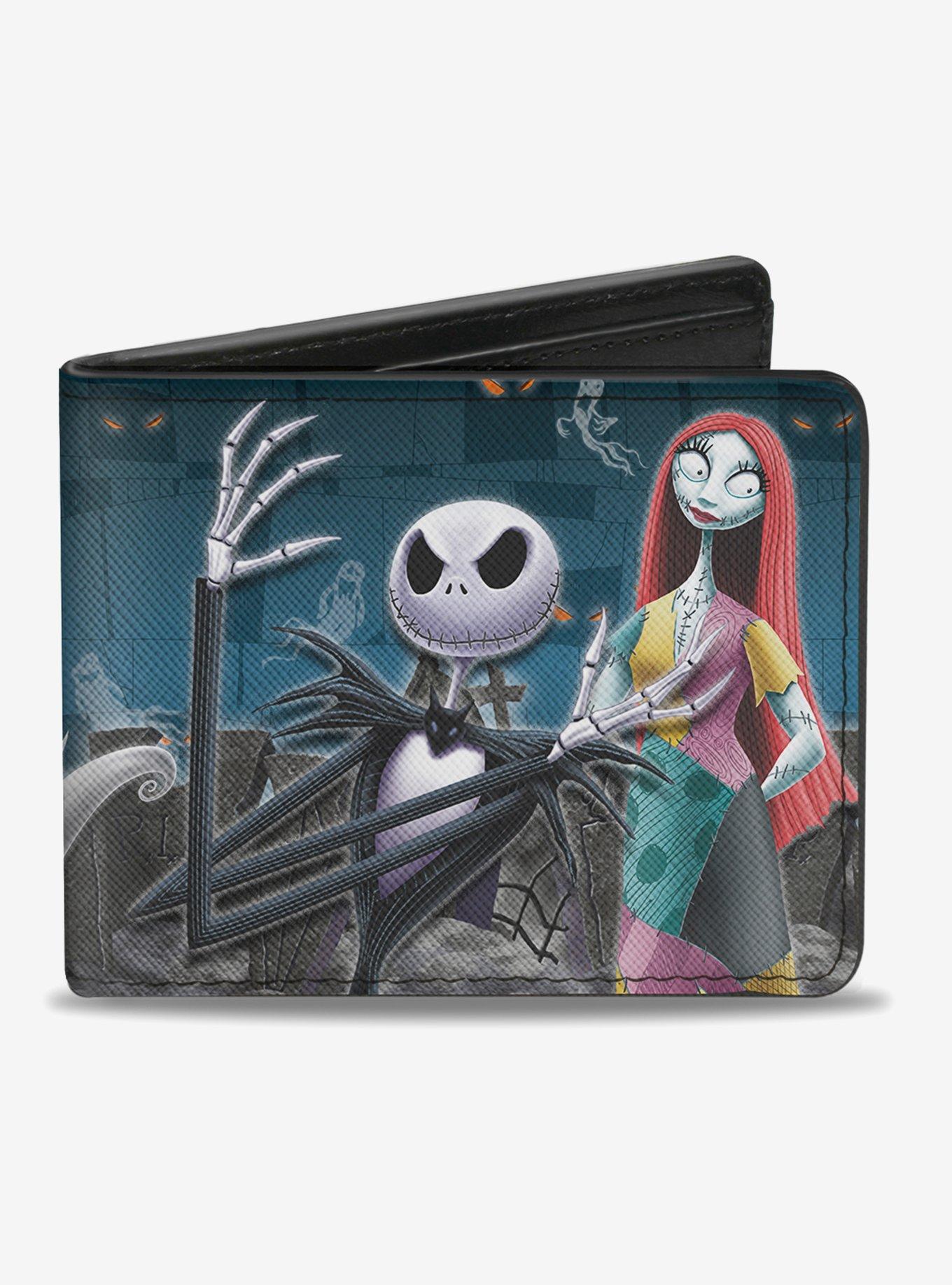 The Nightmare Before Christmas Four Character Group Cemetery Scene Bi-Fold Wallet, , hi-res