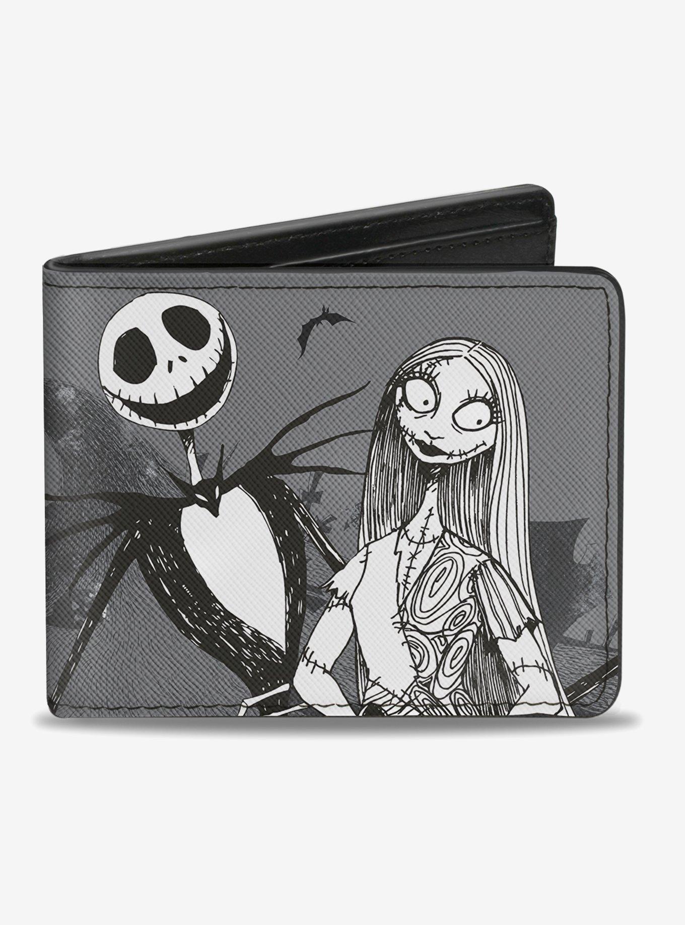 The Nightmare Before Christmas Jack Sally Zero Cemetery Scene Bi-Fold Wallet, , hi-res