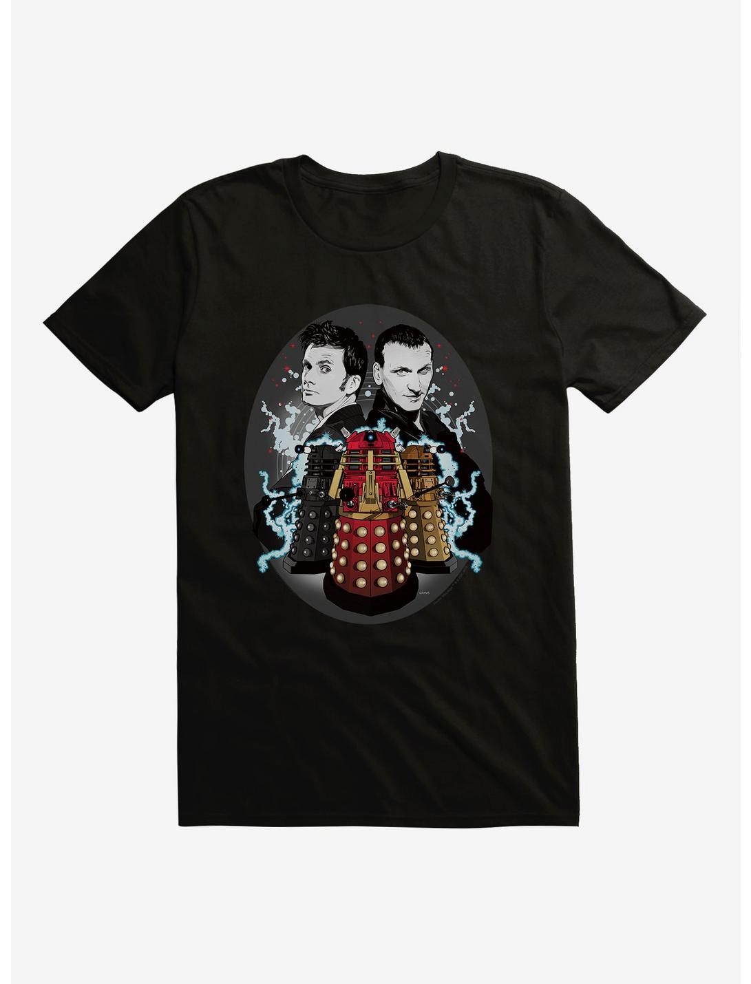 Doctor Who Dalek Electricity T-Shirt, BLACK, hi-res