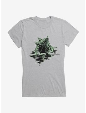 The Creature From The Black Lagoon Fin Attack Girls T-Shirt, HEATHER, hi-res