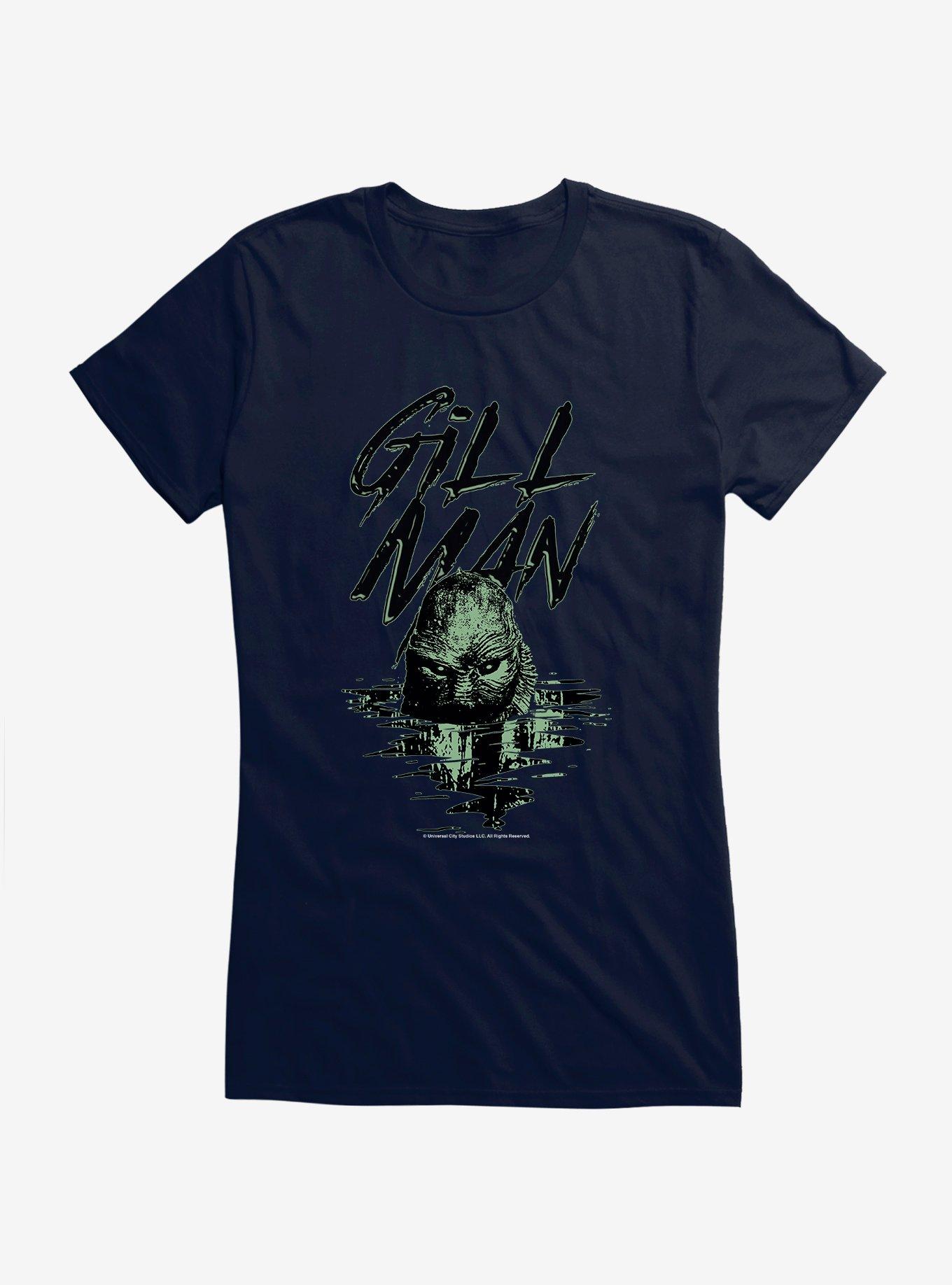 The Creature From The Black Lagoon Gill Man Girls T-Shirt, NAVY, hi-res