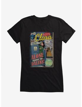 Doctor Who Clara Alone Against Daleks Comic Girls T-Shirt, , hi-res