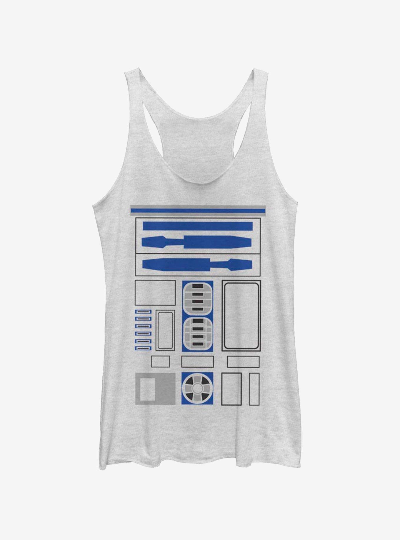 Star Wars R2-D2 Costume Girls Tank Top, WHITE HTR, hi-res