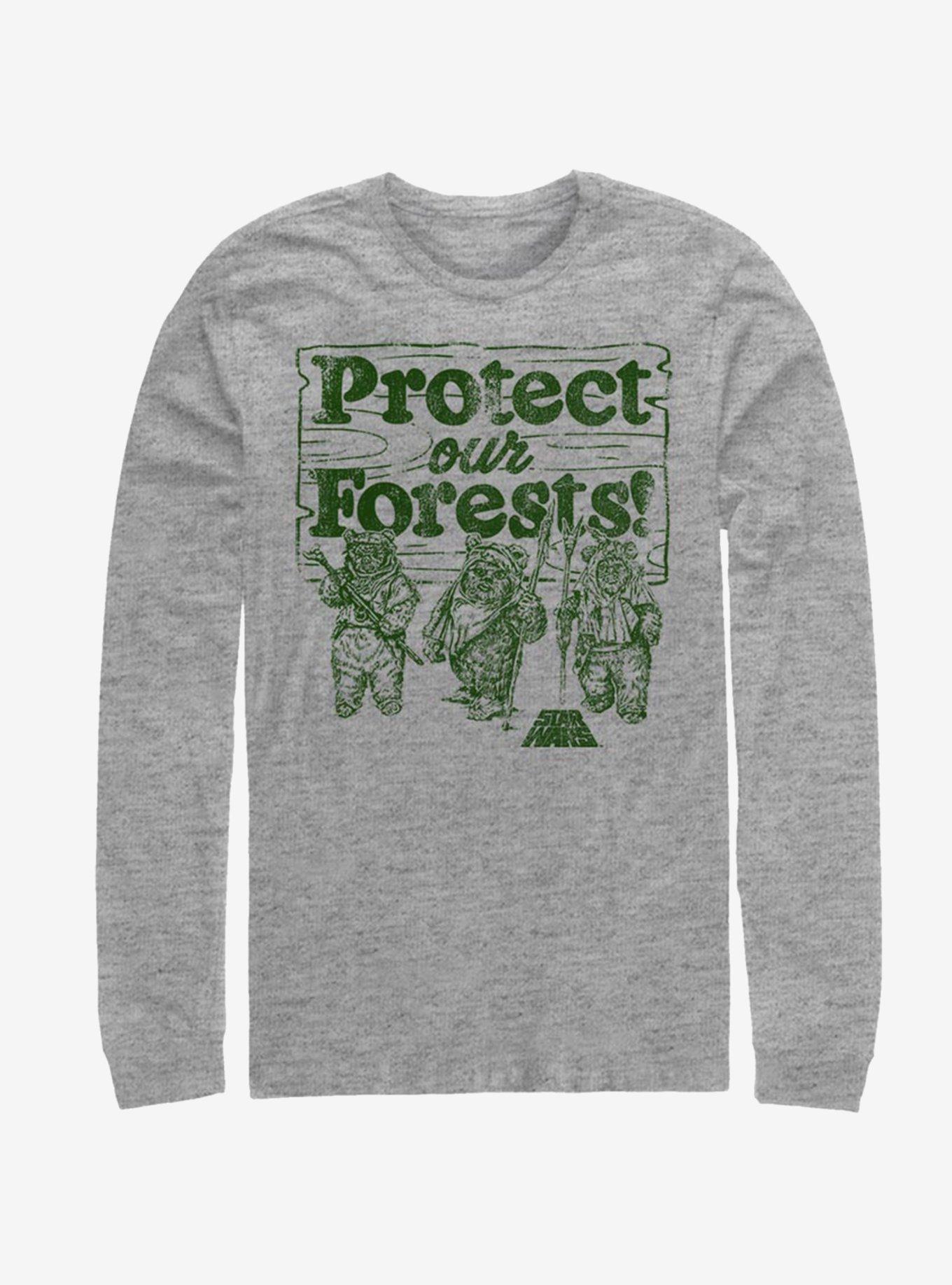Star Wars Protect Our Forests Long-Sleeve T-Shirt, ATH HTR, hi-res