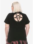 Chilling Adventures Of Sabrina Herald Of Hell Girls Collared Top Plus Size, BLACK, hi-res