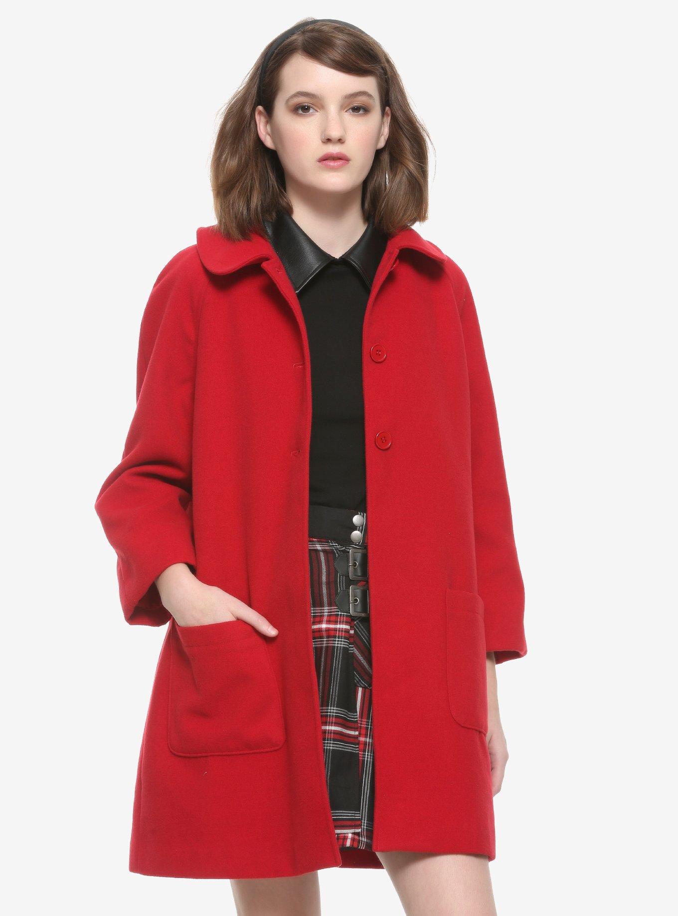 Chilling Adventures Of Sabrina Girls Red Coat Hot Topic