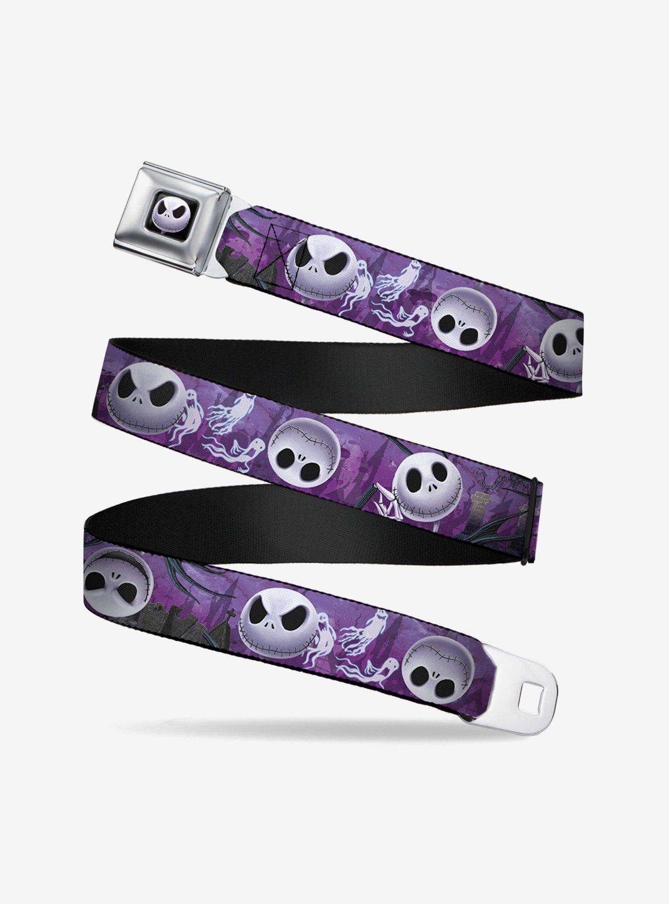 The Nightmare Before Christmas Jack Expressions Ghosts In Cemetery Seatbelt Belt, , hi-res