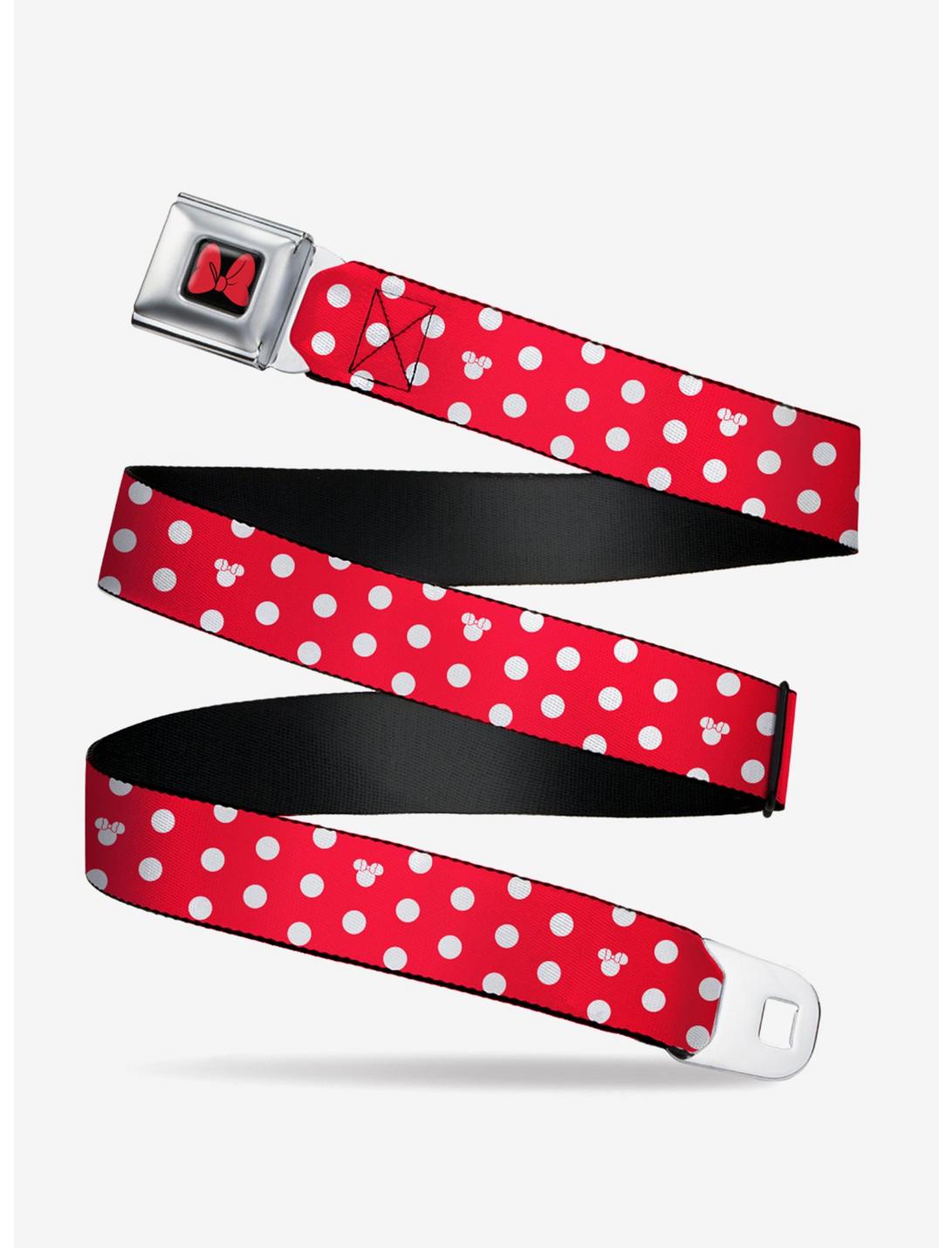 Disney Minnie Mouse Polka Dot Mini Silhouette Seatbelt Belt, , hi-res