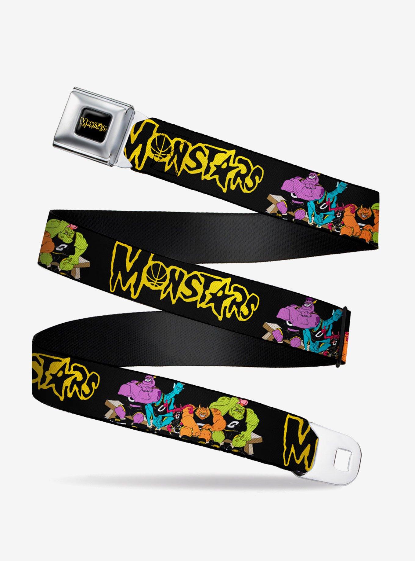 Space Jam Monstars Logo Character Group Pose Seatbelt Belt, , hi-res