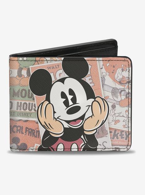 Disney Mickey Mouse Classic Sitting Pose Close Up Comics Bi-Fold Wallet ...