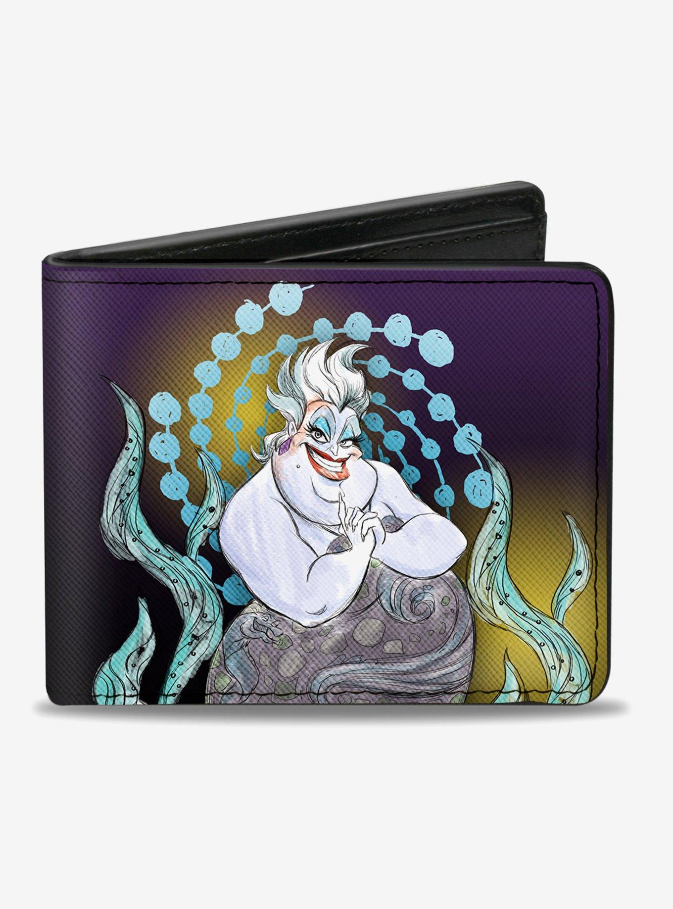 Disney The Little Mermaid Ursula Smiling Sketch Pose Bi-Fold Wallet
