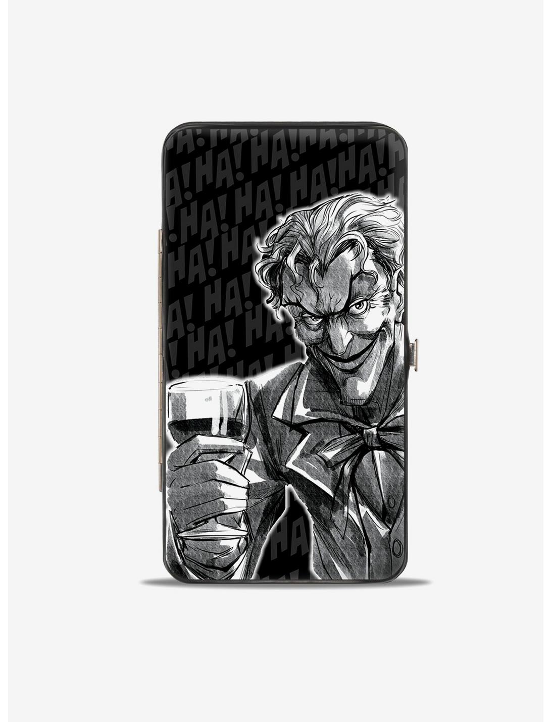 DC Comics Joker Wine Pose Sketch Hinged Wallet, , hi-res