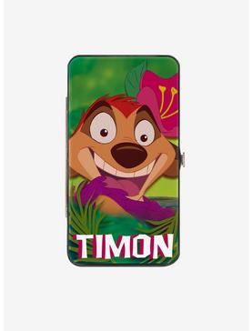 Disney The Lion King Timon Hula Dance Face Green Leaves Hinged Wallet, , hi-res