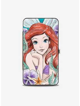 Disney The Little Mermaid Ariel Sketch Pose King Tritons Castle Shells Hinged Wallet, , hi-res