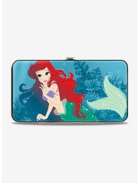 Plus Size Disney The Little Mermaid Ariel Swimming Resting Poses Coral Reef Hinged Wallet, , hi-res
