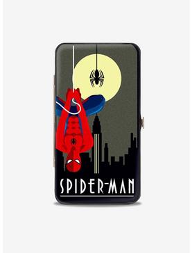 Marvel Spider-Man Art Deco Full Moon Spider-Man Skyline Hinged Wallet, , hi-res