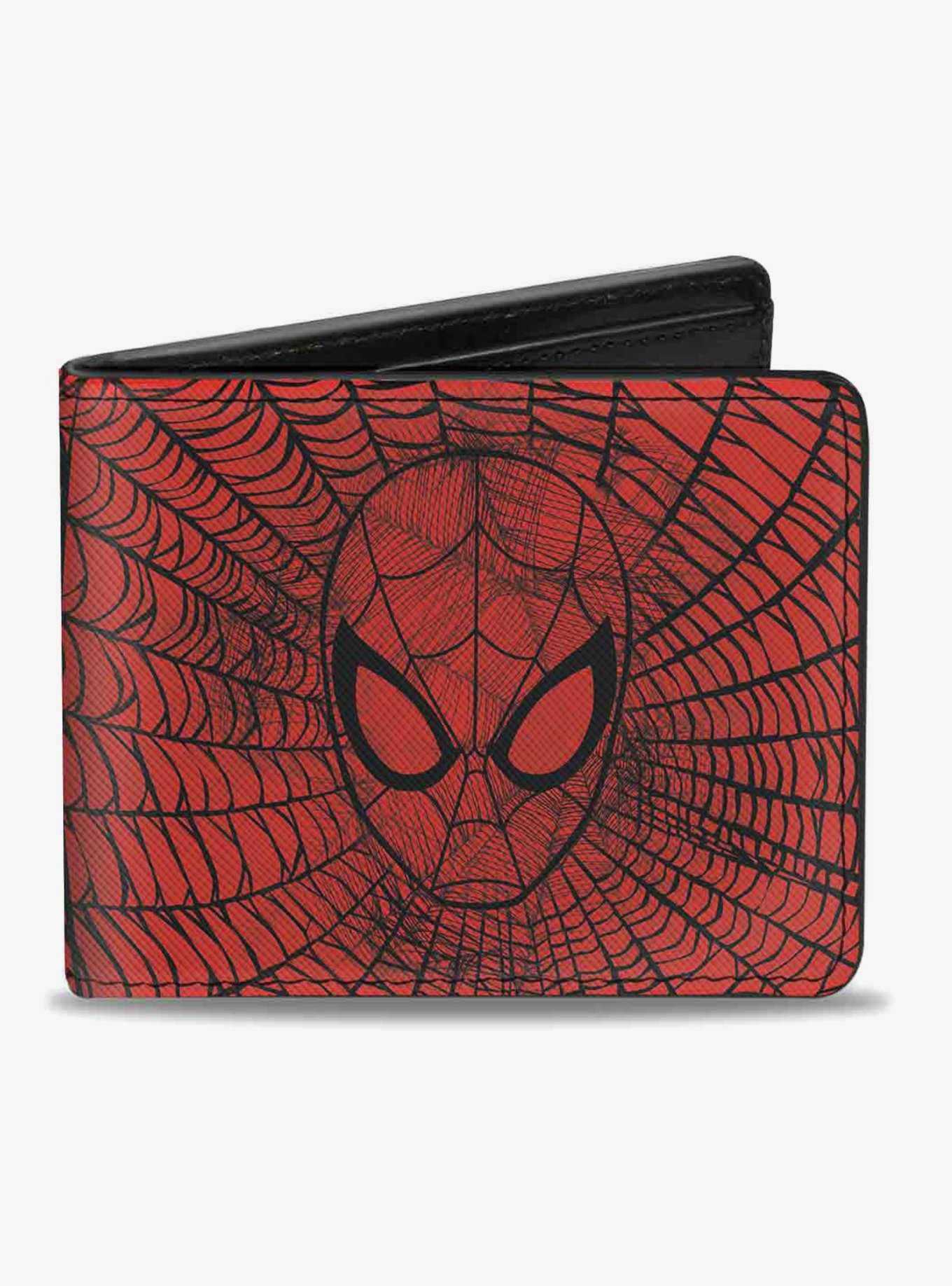 Marvel Spider-Man Face Web Sketch Bi-Fold Wallet, , hi-res