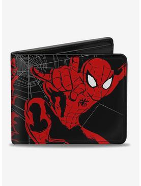 Marvel Spider-Man Grafitti Poses Spiderweb Sketch Bi-Fold Wallet, , hi-res