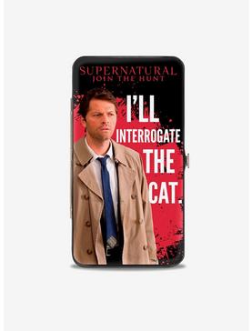 Supernatural Castiel I'll Interrogate The Cat Hinged Wallet, , hi-res