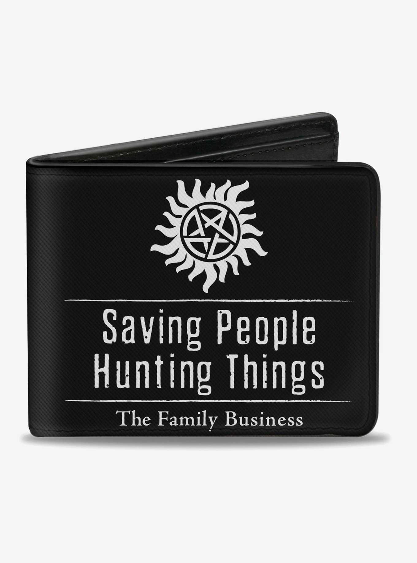 Supernatural Winchster Logo Saving People Hunting Things Family Business Bi-Fold Wallet, , hi-res