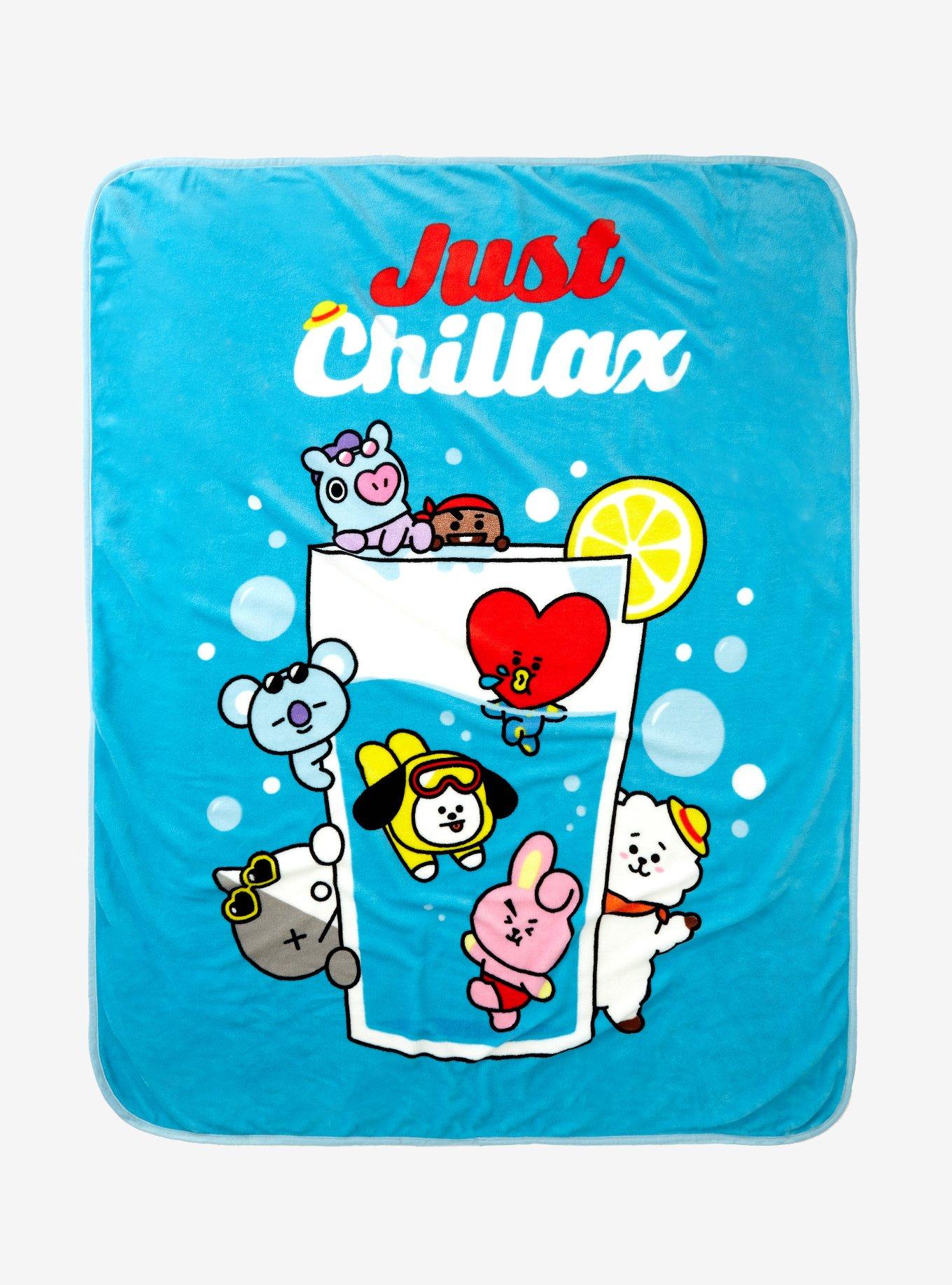 BT21 Just Chillax Plush Throw Blanket