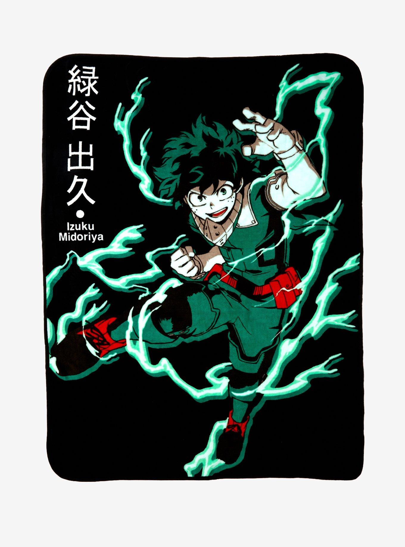 My Hero Academia Izuku Midoriya One For All Throw Blanket, , hi-res